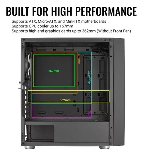Chasis Gabinete Gamer Aerocool Skribble Rgb Vidrio 3 Fans