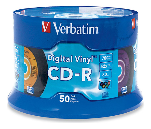 Pack 50 Disco Compacto Verbatim 97488 Cdr 52x 80min 700 Mb