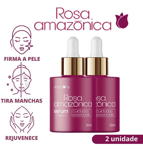 Rosa Amazônica O Poder Da Rosa Mosqueta Amazônica 2 Frascos