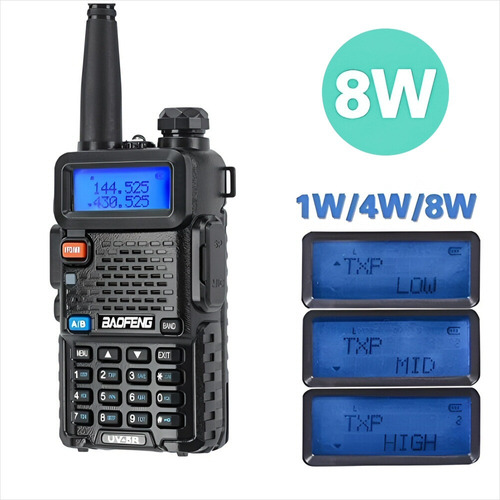 Radio Portatil Baofeng Uv-5r Dual Banda Uhf/vhf 8w Tri Power