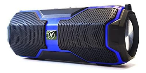 Ruwq Altavoces Bluetooth Portátiles Para Interiores Y Ext Color Negro/azul 110v