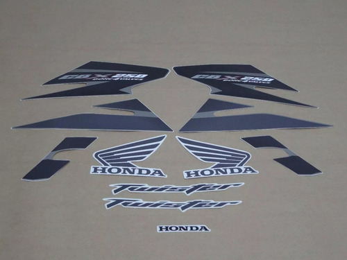 Kit Adesivos Honda Cbx Twister 250 2008 Cinza - Lb10087