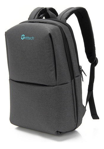 Mochila para Laptop Getttech, Mochila de 15 Pulgadas, Mochila Antirrobo, Gris, GMS-22002