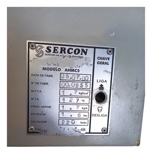 Peças Usadas Autoclave Sercon Ahmc 5 Cotar Valores (Usado)