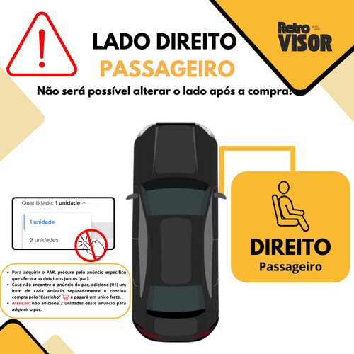 Lente Espelho Retrovisor Fastback 2023 Lado Direito Com Base