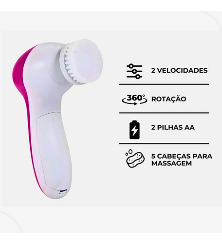 Aparelho Esfoliação Facial Massageador Orbital Limpeza Pele