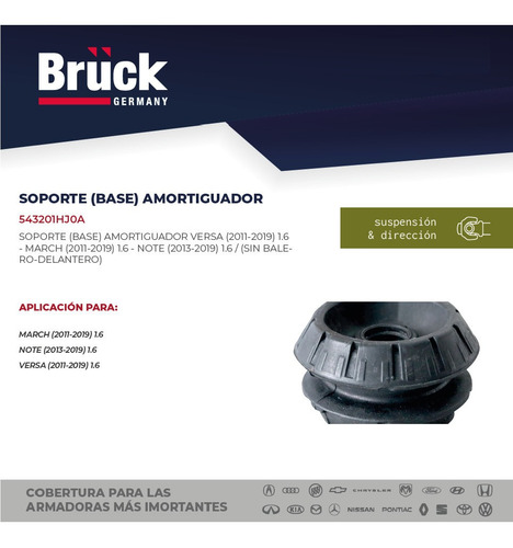 Soporte Base Amortiguador Versa 2012 1.6 16v Del 543201hj0a