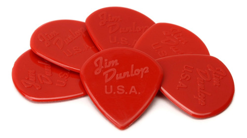 Set Picks Dunlop Jazz Ill Red Nylon 1.38mm - Pack 6 Puas