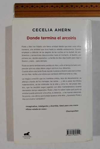 Donde Termina El Arco Iris. Cecelia Ahern (Usado)