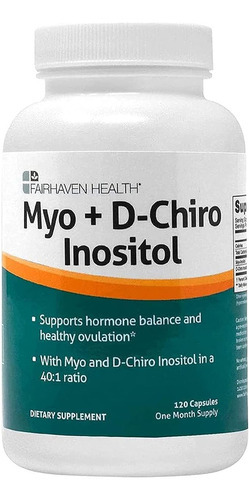 Fairhaven Health Myo + D Chiro Inositol Fertilidad 120 Cápsulas