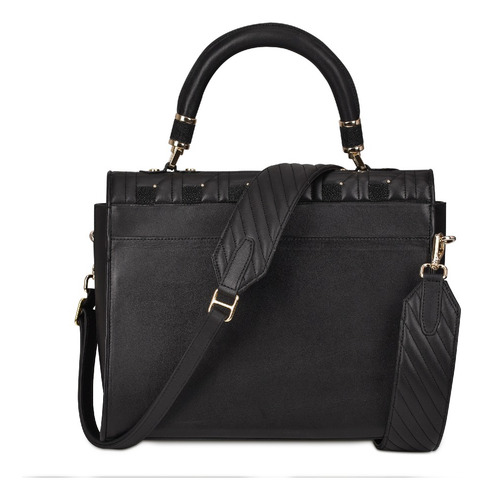 Bolso Crossbody De Dama En Piel De Mantarraya Negro