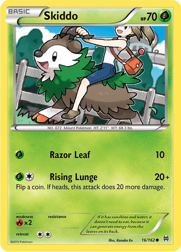 Cartas Pokemon Xy Breakthrough Skiddo 16/162