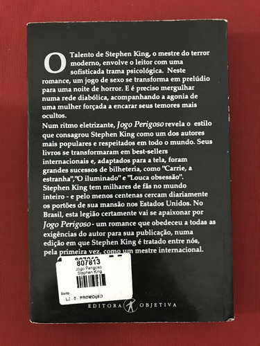 Livro - Jogo Perigoso - Stephen King - Ed. Objetiva