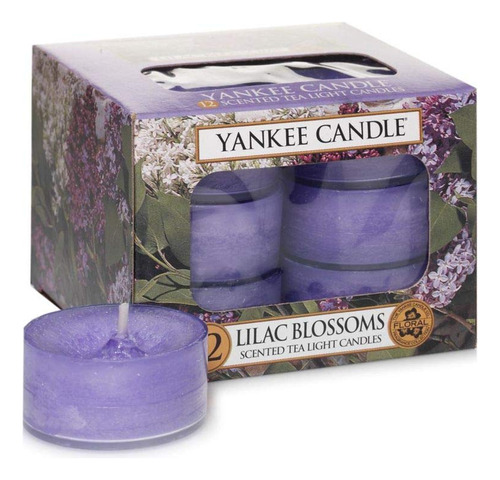 Yankee Vela Lila Flores 12 Luces De Té