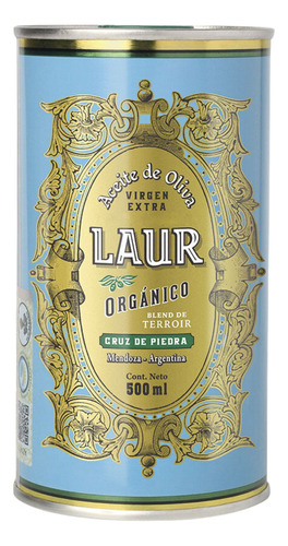 Aceite Laur Cruz De Piedra Organico Lata Pack X 6 500ml.