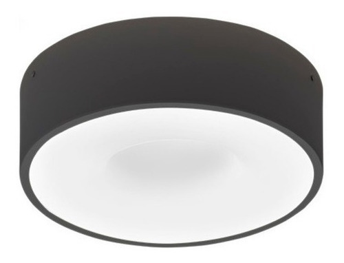 Plafon Taschibra Sushi Led Preto Fosco Decoração Escritório