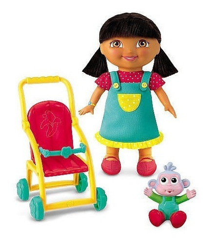 Fisher-price Dora Y Botas Cochecito De Bebé Playset