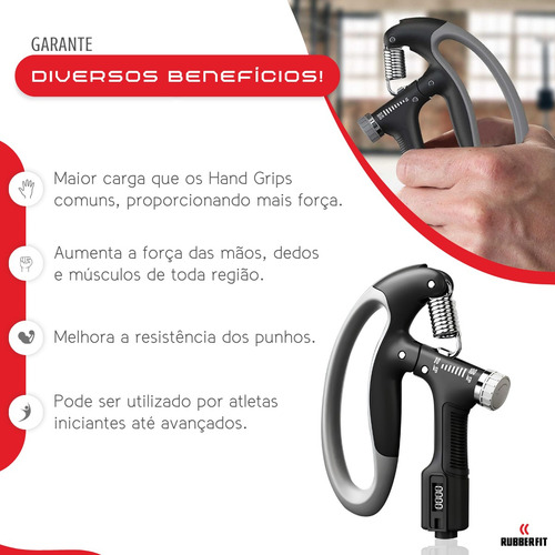 Hand Grip Exercitador E Fortalecedor De Mão Antebraço 100kg Cor Preto