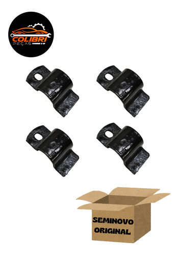 Kit 4 Abraçadeiras Fixação Banco Fiat Elba Fiorino Palio Uno