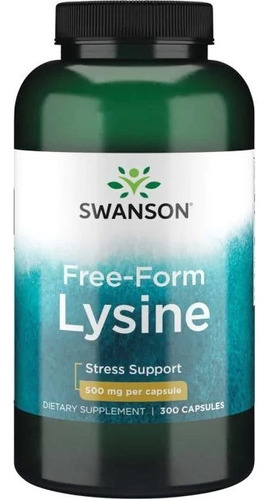  L Lysine De 300 Caps 500 Mg  Aminoácidos  Swanson