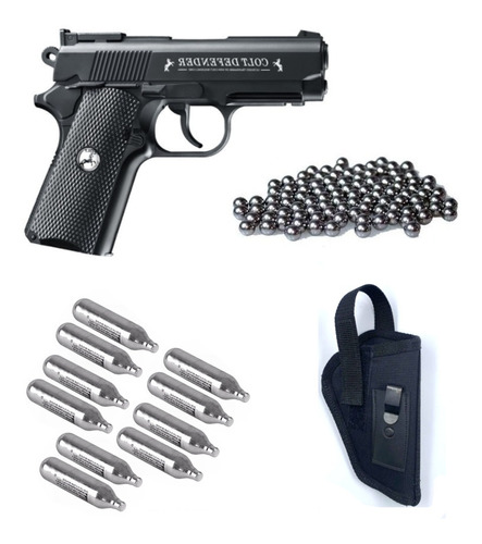 Pistola Cold Defender Co2 Balin Metal 4.5+10co2 +500bb+funda