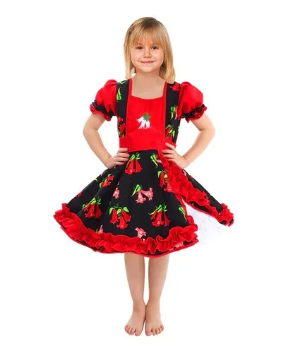 Vestido Ni a Huasa Chinita Copihue Fiestas Patrias Cuotas sin