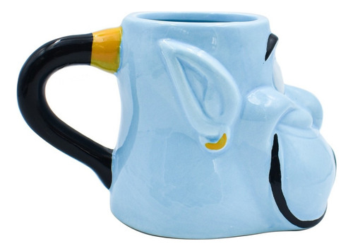 Taza Grande Para Café Cerámica Disney Genio Aladdin 3d 300ml