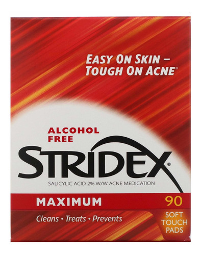 Stridex Tripla Acao Contra Acne Acido Salicílico 90 Pads Tipo de pele Oleosa