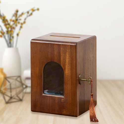 Hucha Caja De Almacenamiento De Dinero Con Cerradura Y