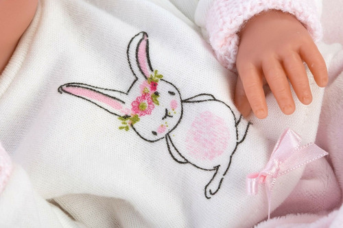 Muñeca Bimba 35cm Con Cojin Rosa Bebe Reborns Llorens España