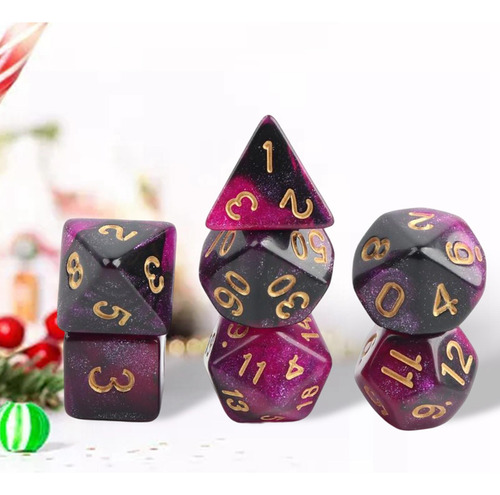 3 X 7x Dados Poliédricos Juego De Fiesta Juego De Estrella