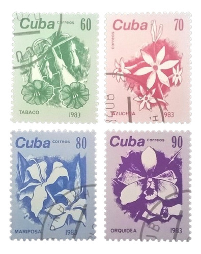 Cuba Flores, Serie Sc 2659-2662 Año 1983 Usada L19398