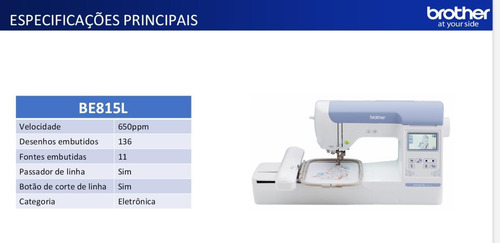 Imagem 3 de 7 de Máquina De Bordar Brother Be815l-lançamento-brother