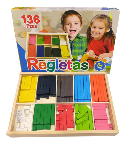 Regletas De Cuisenaire De Madera 136 Piezas Juego Didáctico