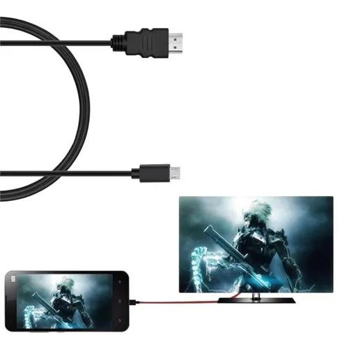 Cabo V8 Com Hdmi Para Conectar Tv Celular Tablet MercadoLivre