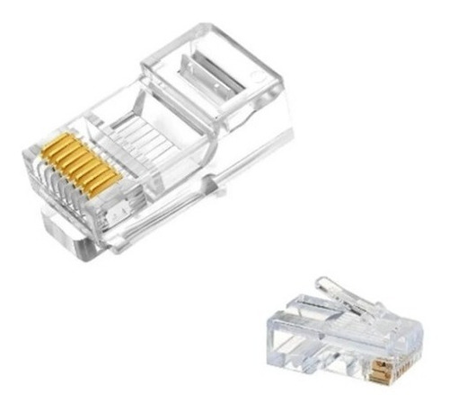 100 Conectores Rj45 Categoria 6 Con Guia