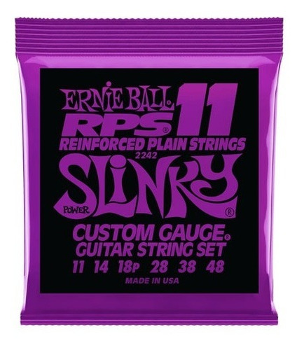 Encordado Ernie Ball De Eléctrica 11 Reforzadas Rps