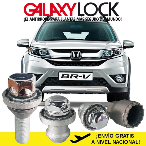 Birlos Seguridad Honda Br-v  Prime   Galaxylock Envío Gratis
