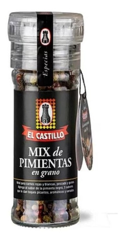 Mix De Pimientas En Grano Con Molinillo El Castillo X 40 G