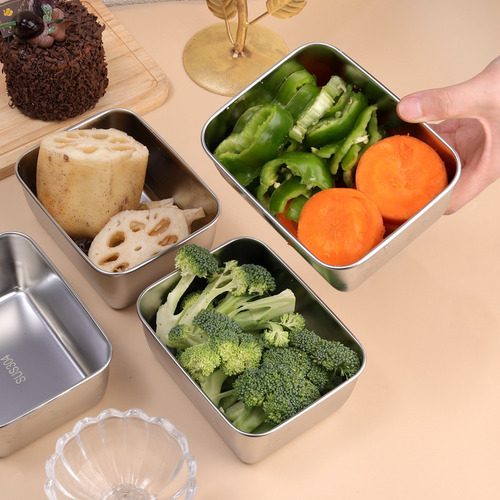Contenedor De Alimentos De Acero Inoxidable, Caja De Almacen