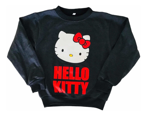 Polerón Hello Kitty Algodón Afranelado Para Niñas