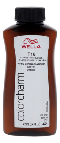 Tônico De Cabelo Wella Color Charm Permanent T18 Lightest As