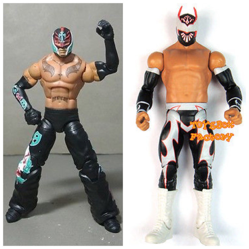 Rey Mysterio + Sin Cara Hunico 2 Bonecos Wwe Lucha Libre Wwf