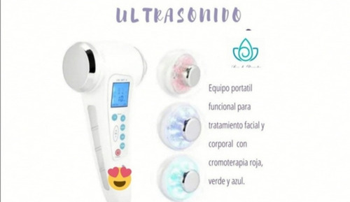 Ultrasonido Portátil Facial Y Corporal 1 Y 3 Mhz Cromoterapi