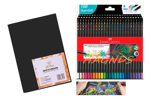 Lapices Faber-castell Supersoft X100 + Sketchbook A5 Cuadern