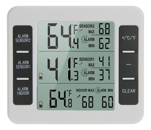 Refrigerador Termómetro Con 2 Sensores De Temperatura