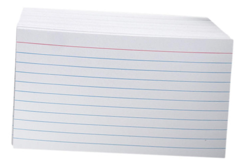 Tarjetas De Notas Rayadas, Fichas De 200 Hojas Blancas