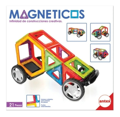 Bloques Magneticos 21 Piezas Auto Antex