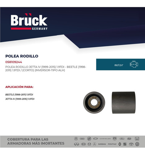 Polea Rodillo Inversor Beetle 2002 58109244