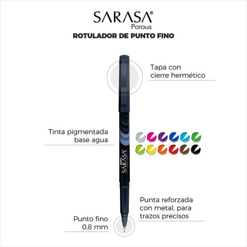 Zebra Fine Lines Box Incluye 46 Piezas Multicolor